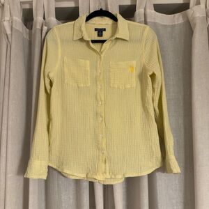 U.S. Polo Assn. Light Butter Yellow Textured Shirt